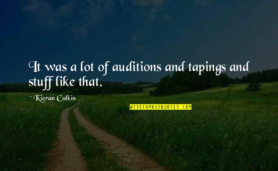 Ironias En Quotes By Kieran Culkin: It was a lot of auditions and tapings