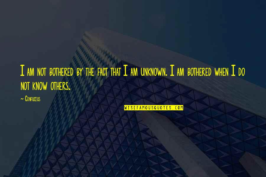 Ironias Quotes By Confucius: I am not bothered by the fact that