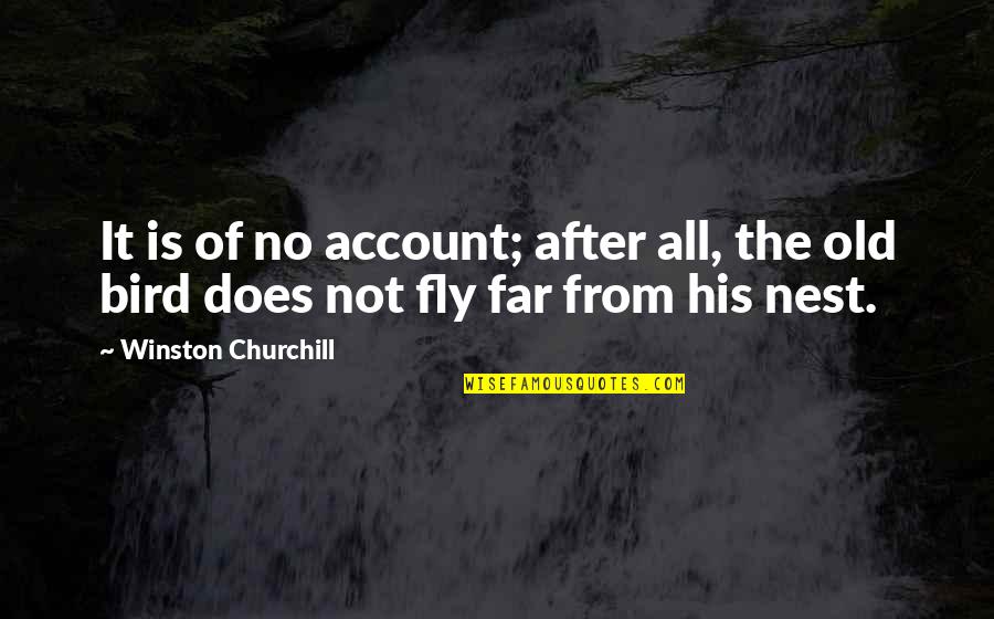 Ironworker Wife Quotes By Winston Churchill: It is of no account; after all, the