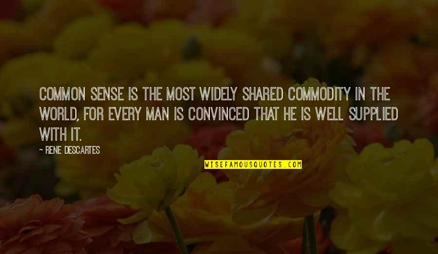 Irony And Humor Quotes By Rene Descartes: Common sense is the most widely shared commodity