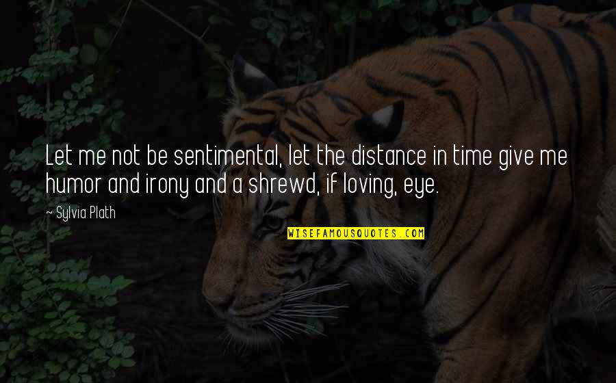Irony And Humor Quotes By Sylvia Plath: Let me not be sentimental, let the distance