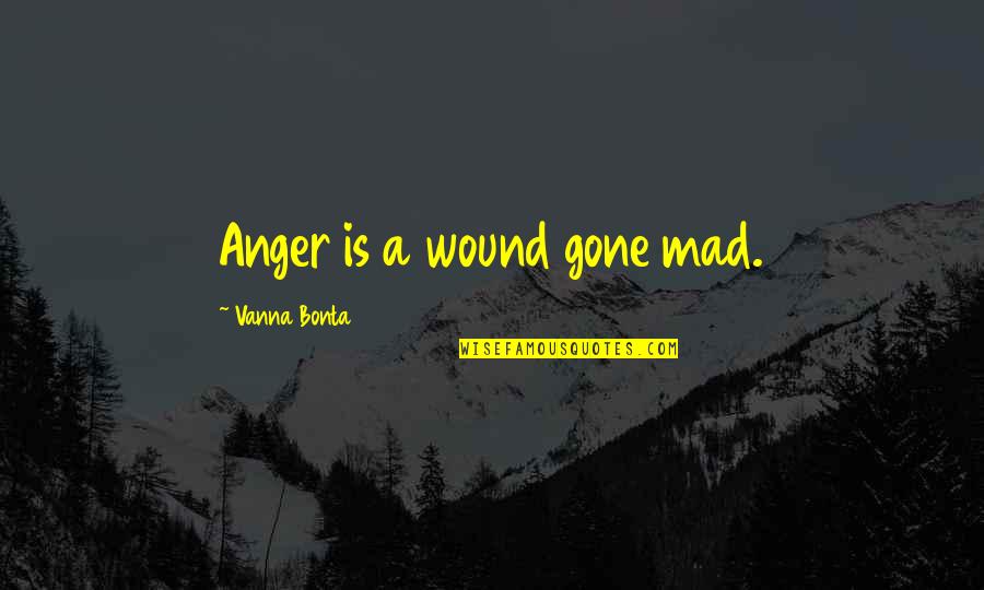 Irreconcilably Damaged Quotes By Vanna Bonta: Anger is a wound gone mad.