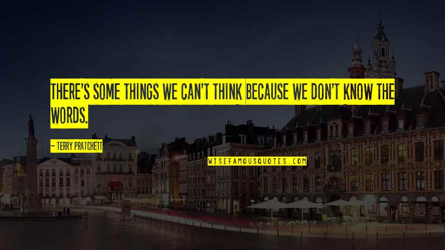 Irreductible Quotes By Terry Pratchett: There's some things we can't think because we Irreductible Quotes By Terry Pratchett: There's some things we can't think because we