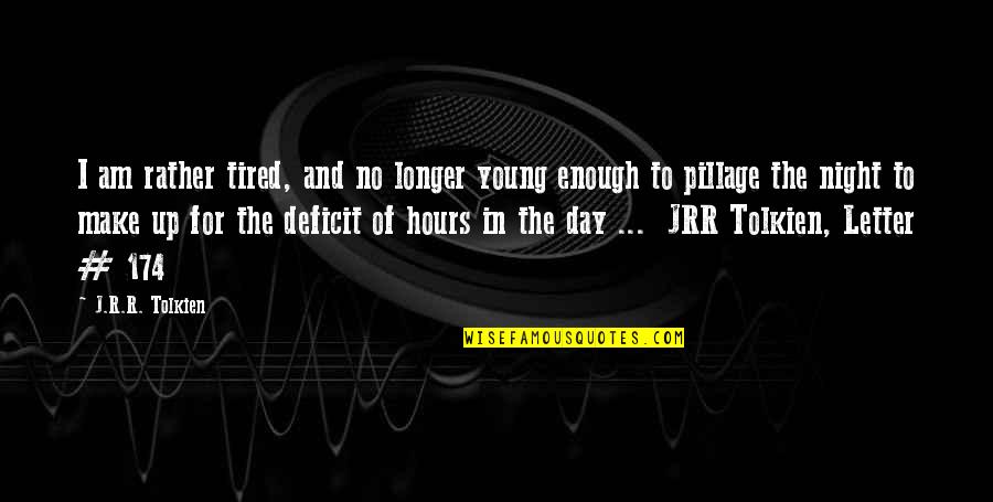 Irreligiously Quotes By J.R.R. Tolkien: I am rather tired, and no longer young