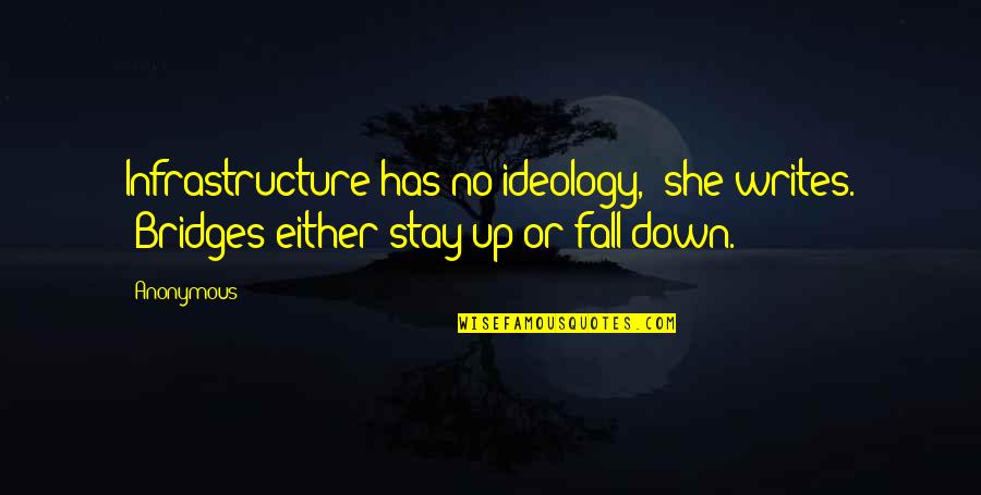 Irremisible Significado Quotes By Anonymous: Infrastructure has no ideology," she writes. "Bridges either