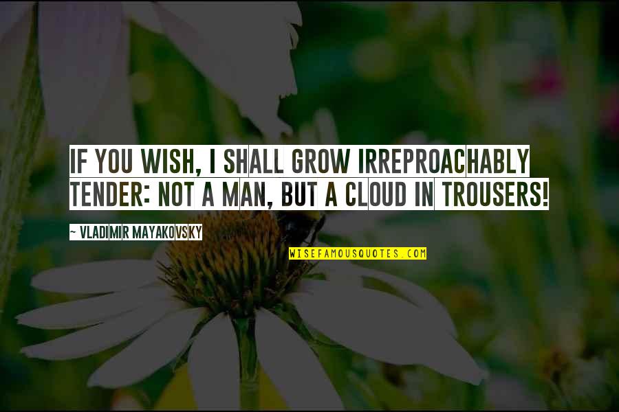 Irreproachably Quotes By Vladimir Mayakovsky: If you wish, I shall grow irreproachably tender: