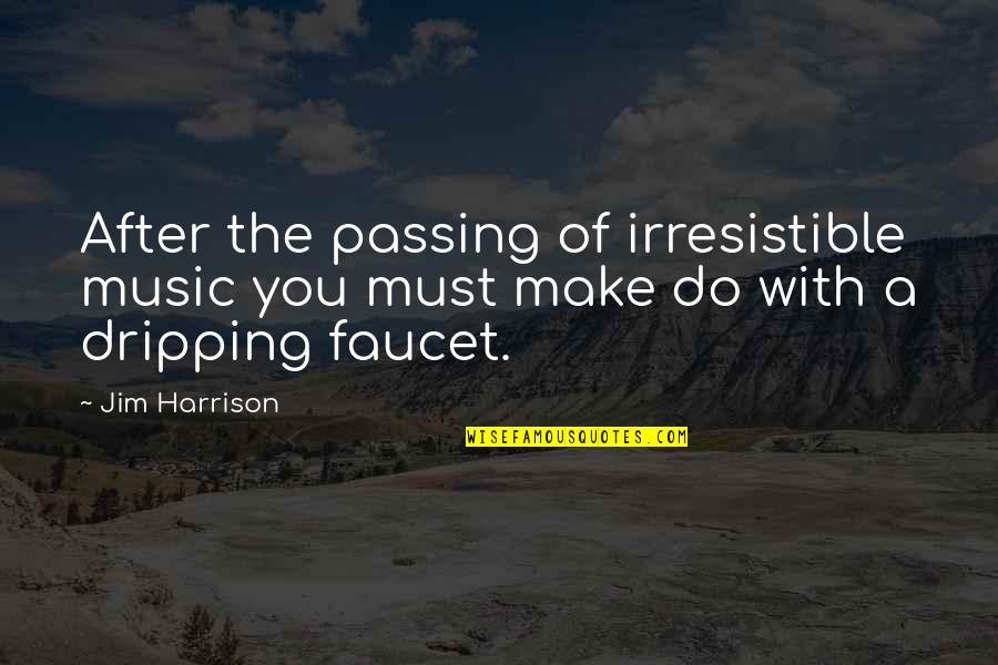 Irresistible You Quotes By Jim Harrison: After the passing of irresistible music you must