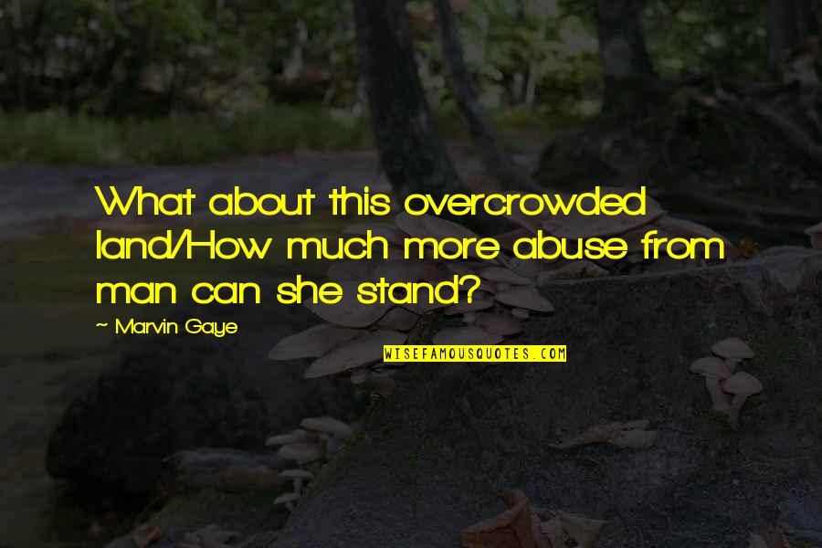 Irresistibles Concord Quotes By Marvin Gaye: What about this overcrowded land/How much more abuse