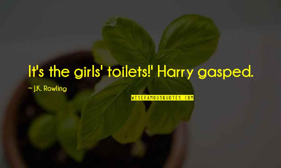 Irrespectiveness Quotes By J.K. Rowling: It's the girls' toilets!' Harry gasped.