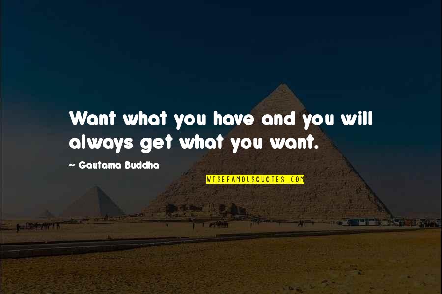 Irrigation System Quotes By Gautama Buddha: Want what you have and you will always