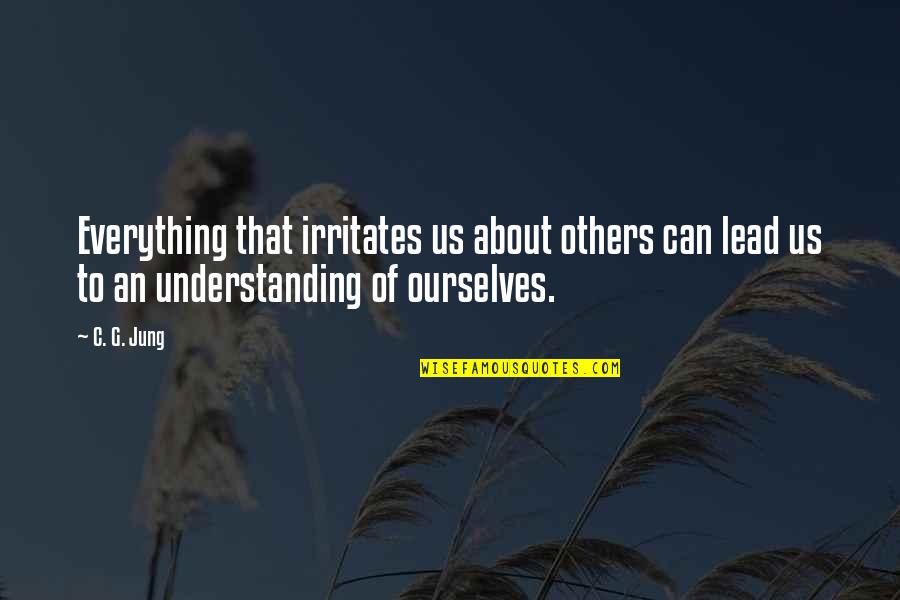 Irritates Quotes By C. G. Jung: Everything that irritates us about others can lead