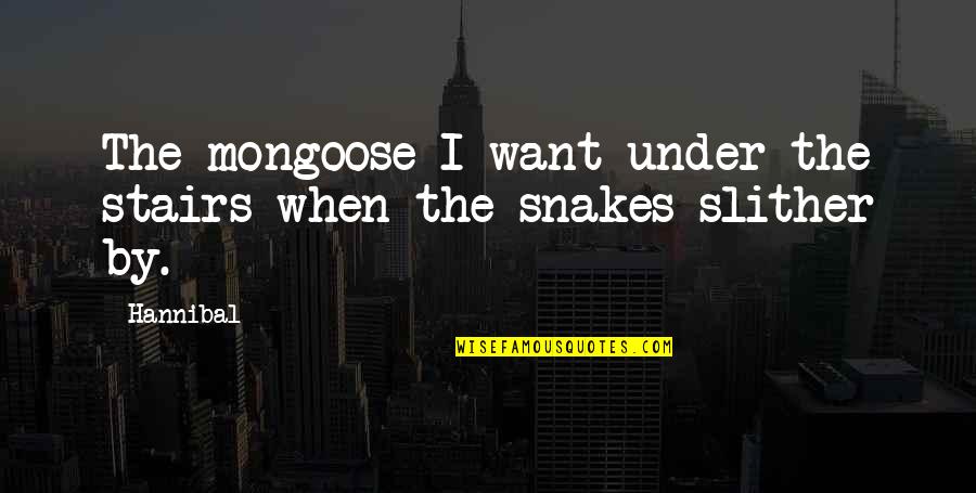 Irritating Husbands Quotes By Hannibal: The mongoose I want under the stairs when