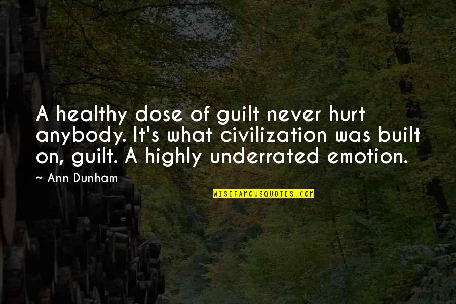 Irv Robbins Quotes By Ann Dunham: A healthy dose of guilt never hurt anybody.