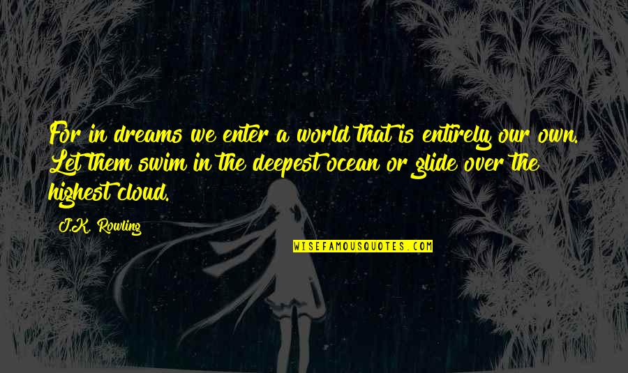 Is A Ocean Quotes By J.K. Rowling: For in dreams we enter a world that