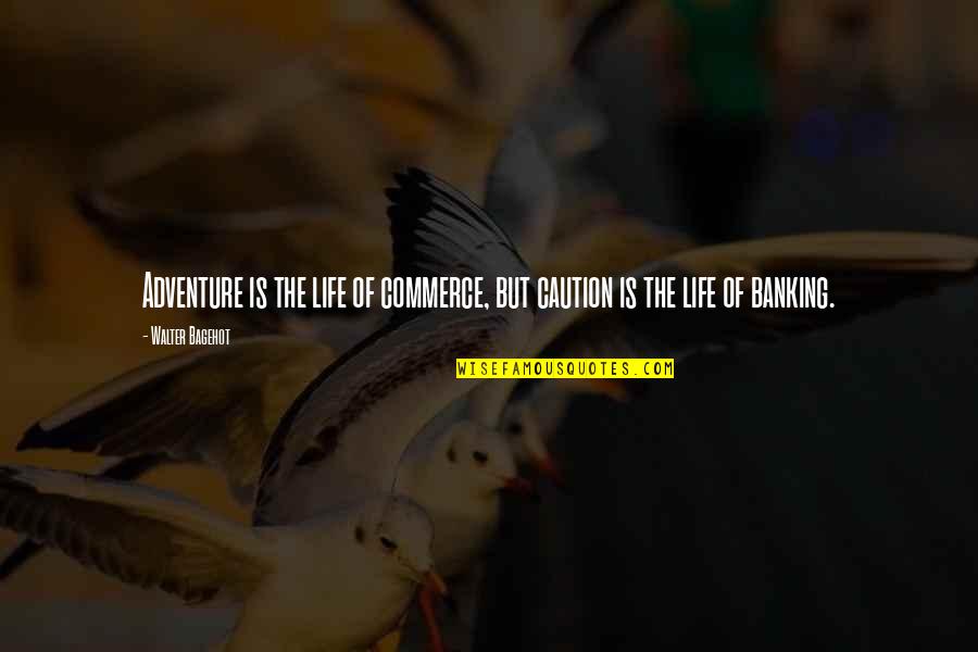 Is Commerce Quotes By Walter Bagehot: Adventure is the life of commerce, but caution