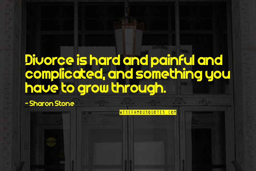 Is Complicated Quotes By Sharon Stone: Divorce is hard and painful and complicated, and