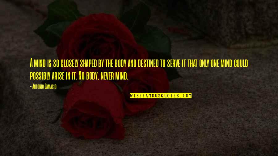 Is It Good To Hate Vices Quotes By Antonio Damasio: A mind is so closely shaped by the