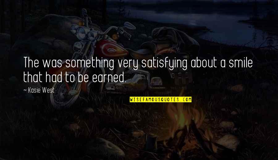 Is It Love Or Friendship Quotes By Kasie West: The was something very satisfying about a smile