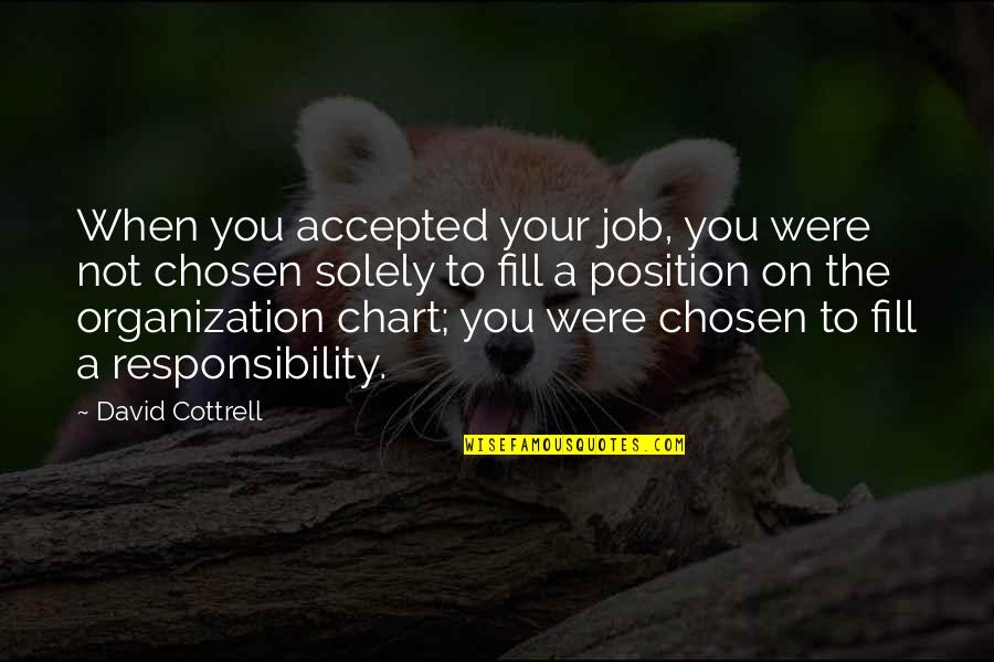 Is It Monday Quotes By David Cottrell: When you accepted your job, you were not