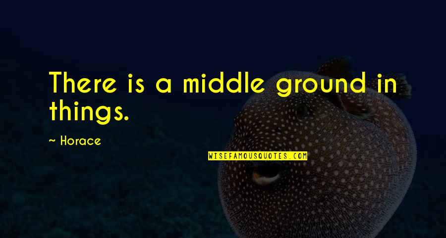 Is Latin Quotes By Horace: There is a middle ground in things.