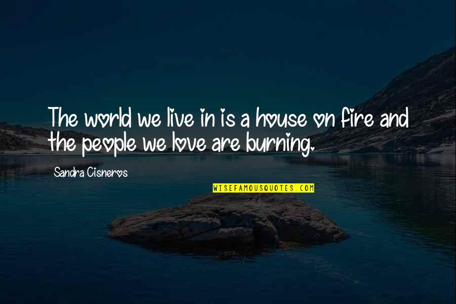 Is On Fire Quotes By Sandra Cisneros: The world we live in is a house