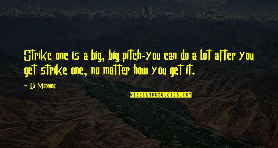 Is Strike Quotes By Eli Manning: Strike one is a big, big pitch-you can Is Strike Quotes By Eli Manning: Strike one is a big, big pitch-you can