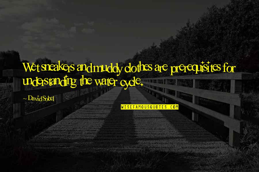 Is Water Wet Quotes By David Sobel: Wet sneakers and muddy clothes are prerequisites for