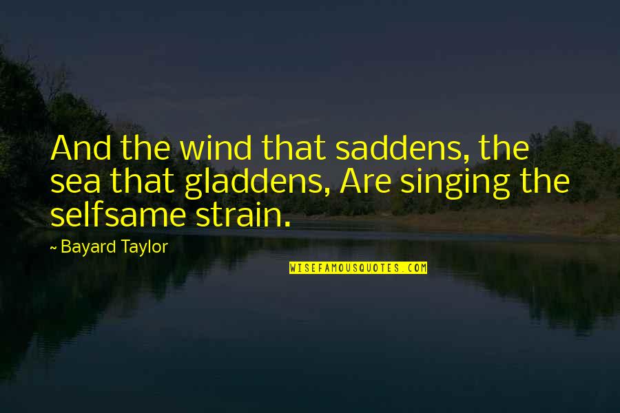 Isa Tkm Quotes By Bayard Taylor: And the wind that saddens, the sea that