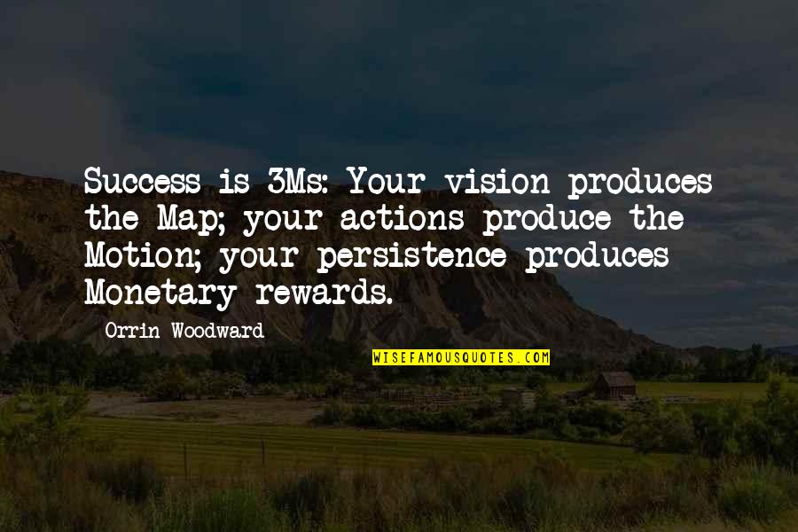 Isang Bala Quotes By Orrin Woodward: Success is 3Ms: Your vision produces the Map;