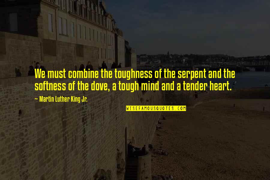 Isaw Quotes By Martin Luther King Jr.: We must combine the toughness of the serpent Isaw Quotes By Martin Luther King Jr.: We must combine the toughness of the serpent