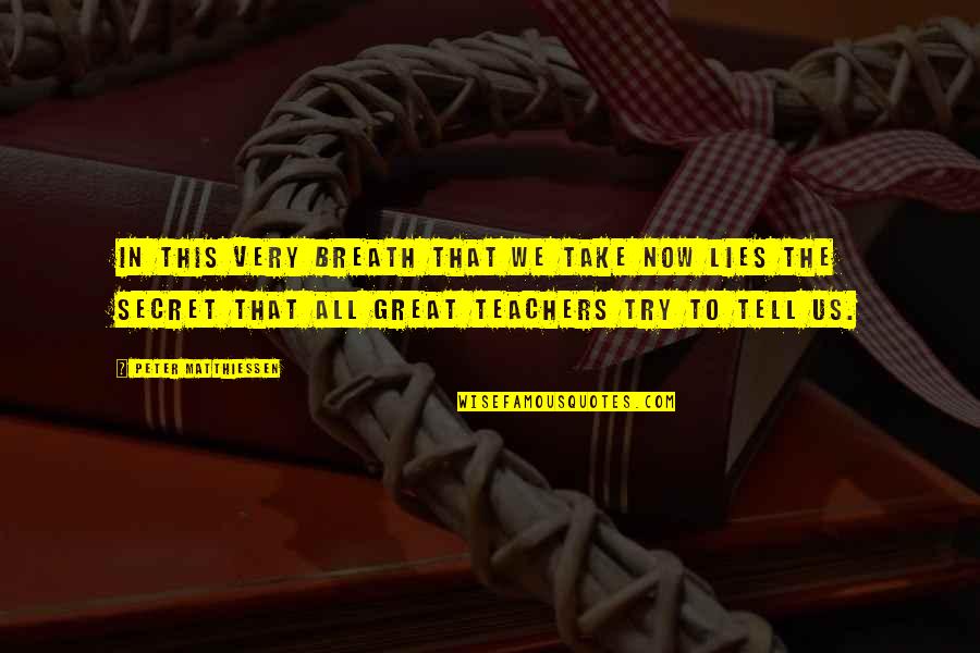 Ishak Belfodil Quotes By Peter Matthiessen: In this very breath that we take now Ishak Belfodil Quotes By Peter Matthiessen: In this very breath that we take now