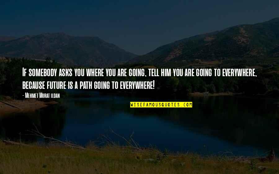 Ishani Shrestha Quotes By Mehmet Murat Ildan: If somebody asks you where you are going,