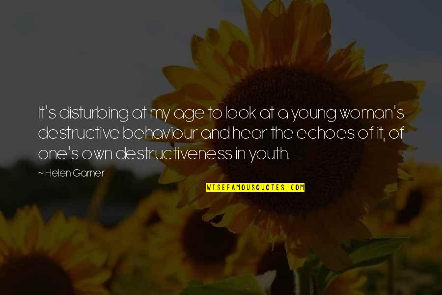Ishay Amir Quotes By Helen Garner: It's disturbing at my age to look at Ishay Amir Quotes By Helen Garner: It's disturbing at my age to look at