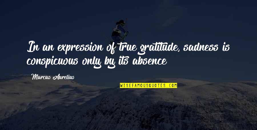 Isildur Meme Quotes By Marcus Aurelius: In an expression of true gratitude, sadness is