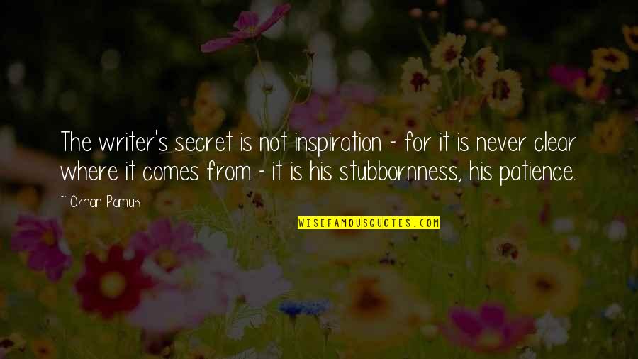 Iskall Hermitcraft Quotes By Orhan Pamuk: The writer's secret is not inspiration - for Iskall Hermitcraft Quotes By Orhan Pamuk: The writer's secret is not inspiration - for