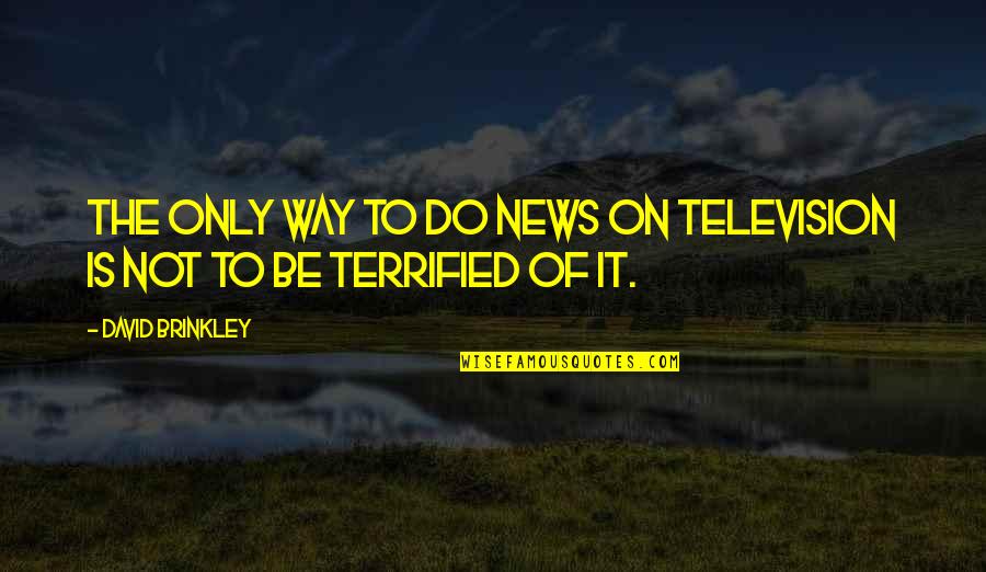 Islamic Inheritance Quotes By David Brinkley: The only way to do news on television