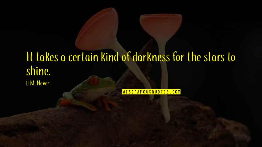 Islamic Prayers Quotes By M. Never: It takes a certain kind of darkness for