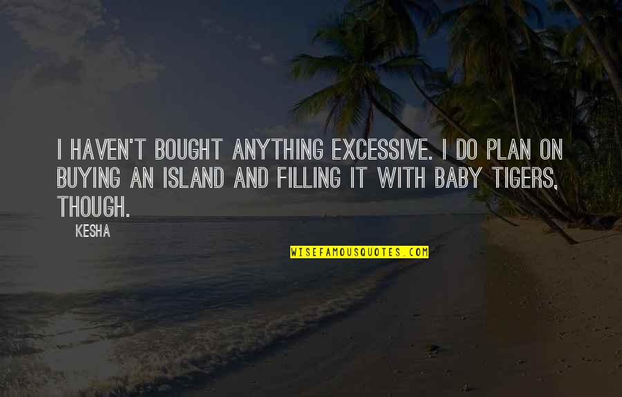 Island Quotes By Kesha: I haven't bought anything excessive. I do plan Island Quotes By Kesha: I haven't bought anything excessive. I do plan