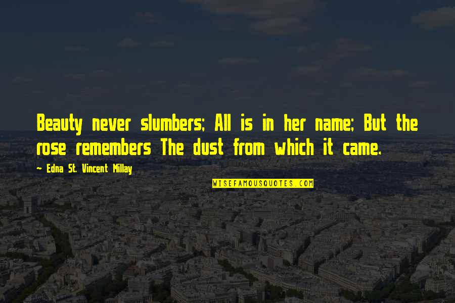 Islower Quotes By Edna St. Vincent Millay: Beauty never slumbers; All is in her name; Islower Quotes By Edna St. Vincent Millay: Beauty never slumbers; All is in her name;