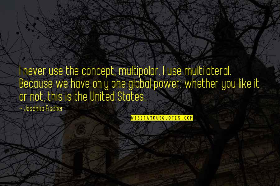 Ismayilova Quotes By Joschka Fischer: I never use the concept, multipolar. I use Ismayilova Quotes By Joschka Fischer: I never use the concept, multipolar. I use