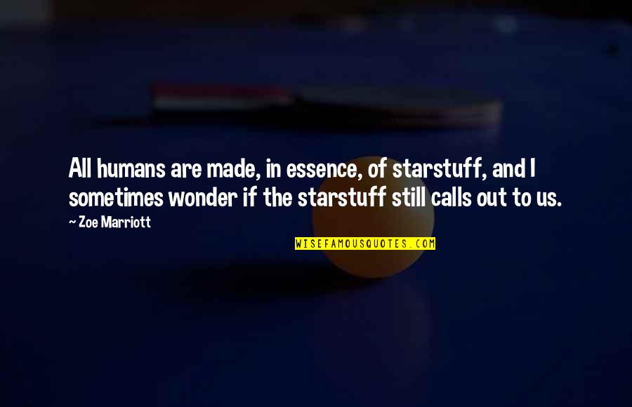 Isn't Life Wonderful Quotes By Zoe Marriott: All humans are made, in essence, of starstuff,