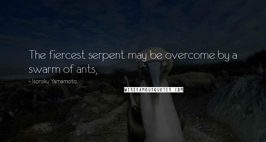 Isoroku Yamamoto quotes: The fiercest serpent may be overcome by a swarm of ants,