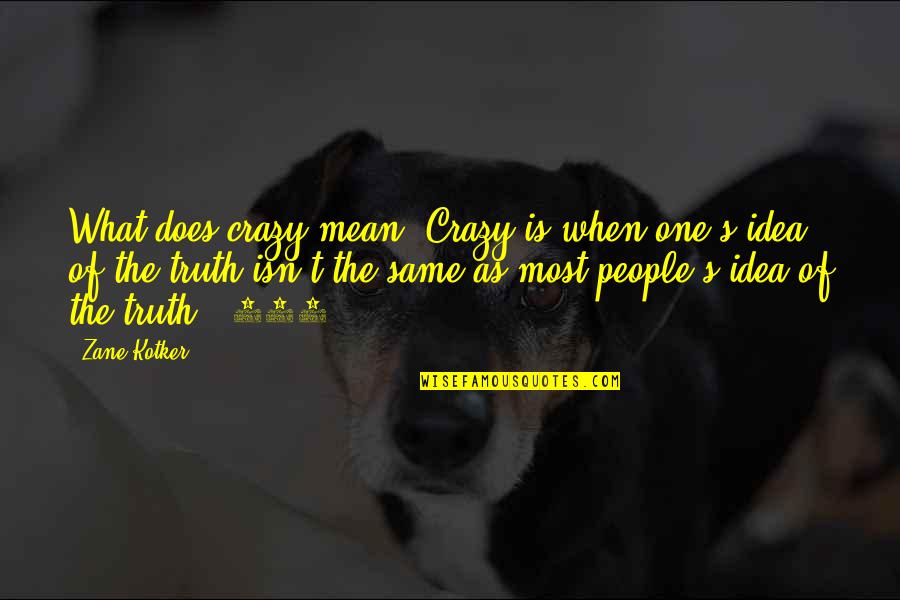 Isra Miraj 2021 Quotes By Zane Kotker: What does crazy mean? Crazy is when one's Isra Miraj 2021 Quotes By Zane Kotker: What does crazy mean? Crazy is when one's