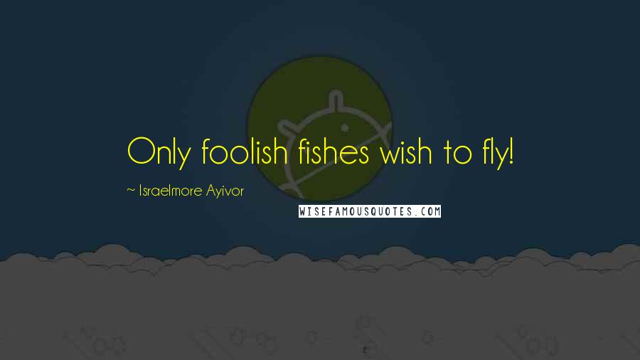 Israelmore Ayivor quotes: Only foolish fishes wish to fly!