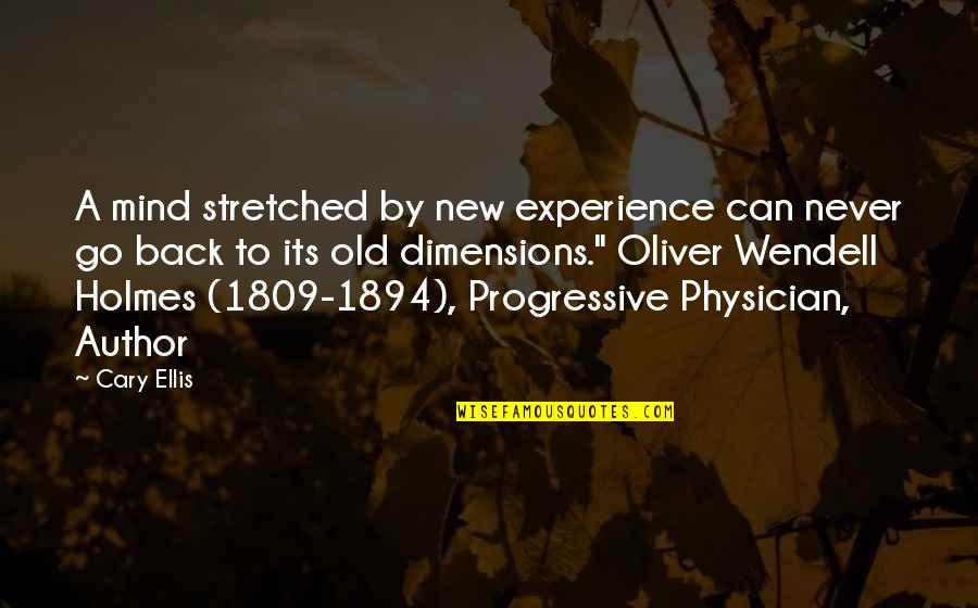Istina Kirkland Quotes By Cary Ellis: A mind stretched by new experience can never