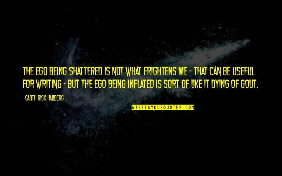 It Being What It Is Quotes By Garth Risk Hallberg: The ego being shattered is not what frightens