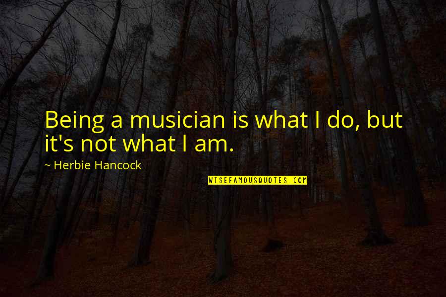 It Being What It Is Quotes By Herbie Hancock: Being a musician is what I do, but