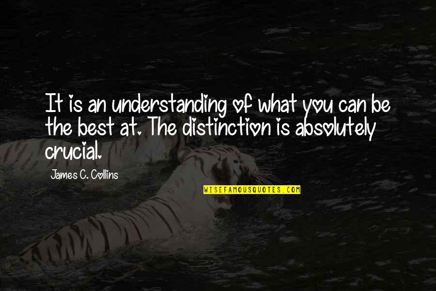 It Best Quotes By James C. Collins: It is an understanding of what you can