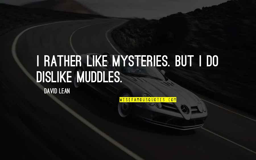 It Doesnt Make Sense Quotes By David Lean: I rather like mysteries. But I do dislike It Doesnt Make Sense Quotes By David Lean: I rather like mysteries. But I do dislike