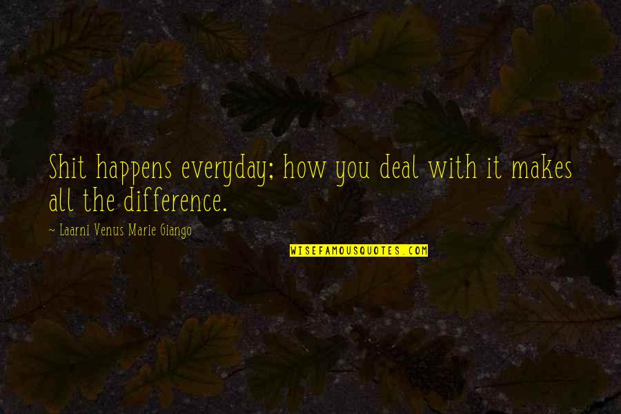 It Everyday Quotes By Laarni Venus Marie Giango: Shit happens everyday; how you deal with it It Everyday Quotes By Laarni Venus Marie Giango: Shit happens everyday; how you deal with it